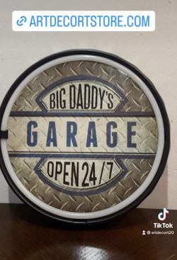 Big daddy’s Garage  Neon Like Sign