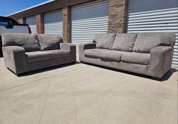 Gray Ashleys Furniture Couch and Loveseat(WILL DELIVER)