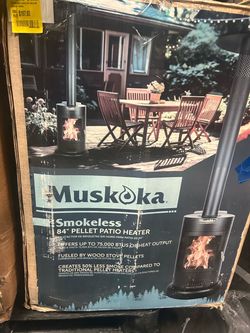 Smokeless pellet patio heater