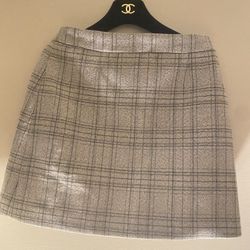 Tweed Checkered Skirt Size: S New