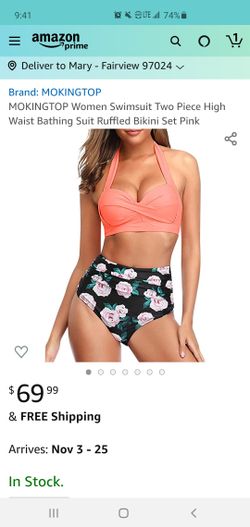 Floral High Waisted Bikini