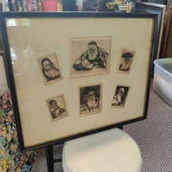 SET OF 6 ELIAS GROSSMAN ETCHINGS - FRAMED 