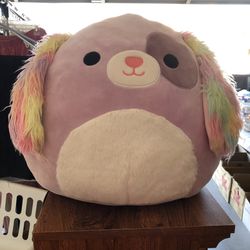 Squishmallow Barb the Purple Dog W/ Rainbow Ears