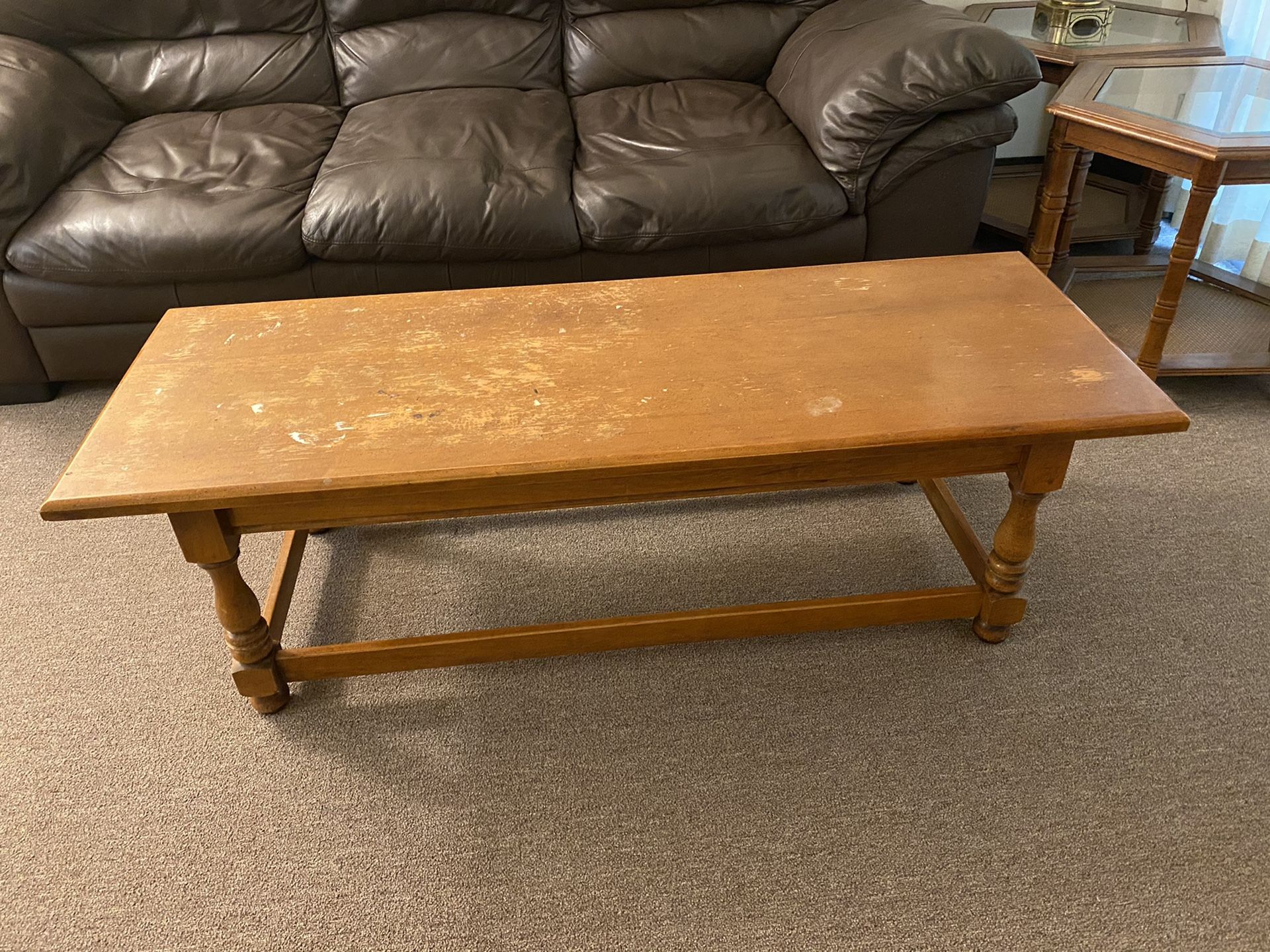 Wooden coffee table