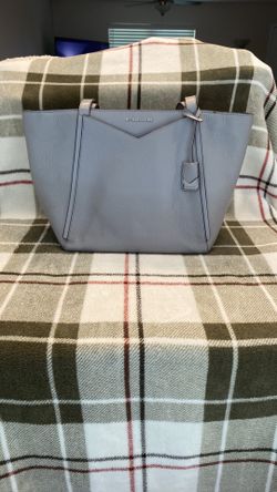Michael Kors Gray Trapezoid Tote with Silver Accents