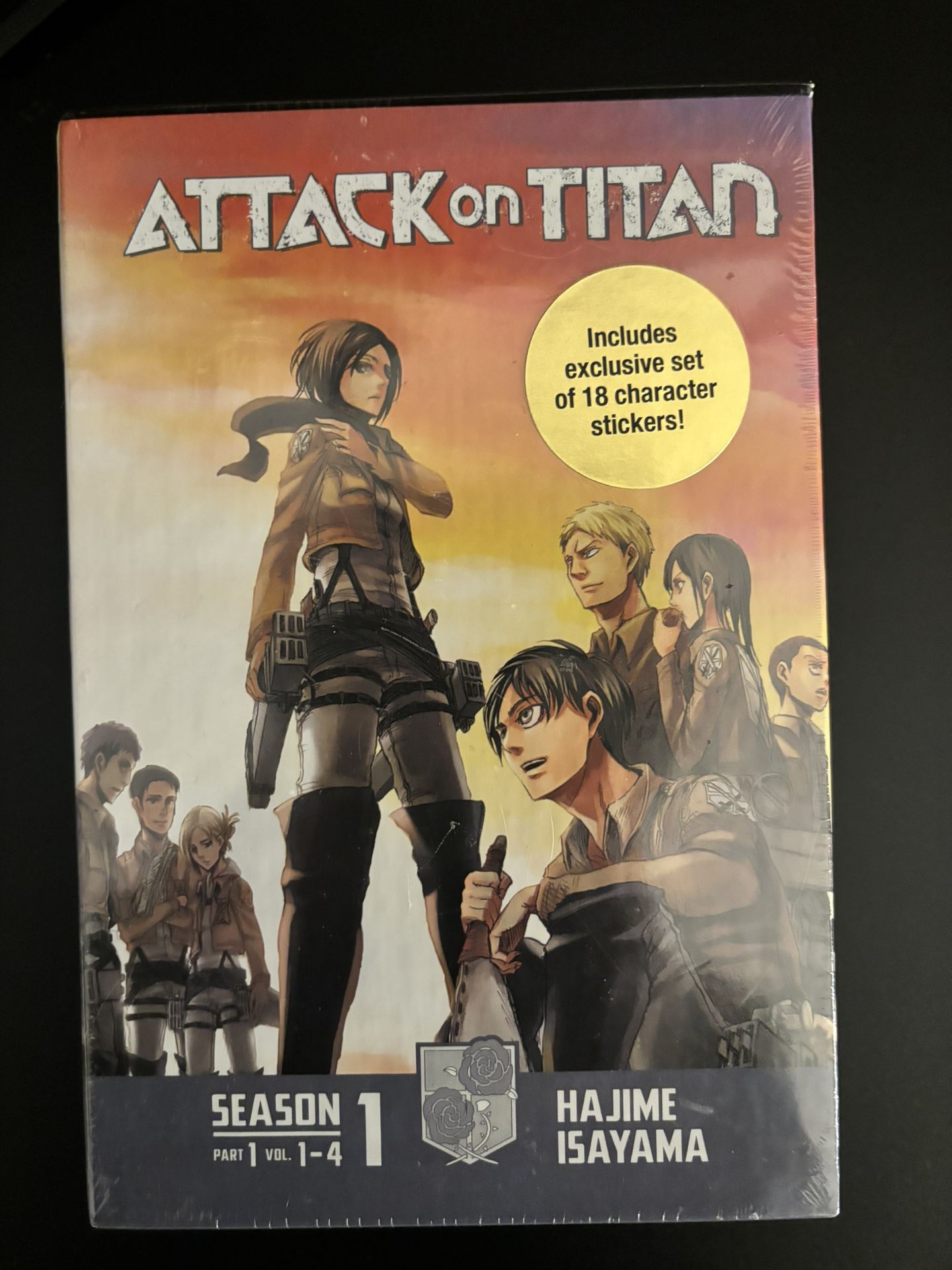 Attack On Titan Season 1 Part 1 Vol 1-4 Hajime Isayama + 18 stickers