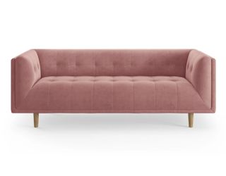 Blush Pink Velvet Sofa