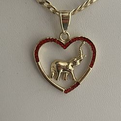 elephant heart necklace 
