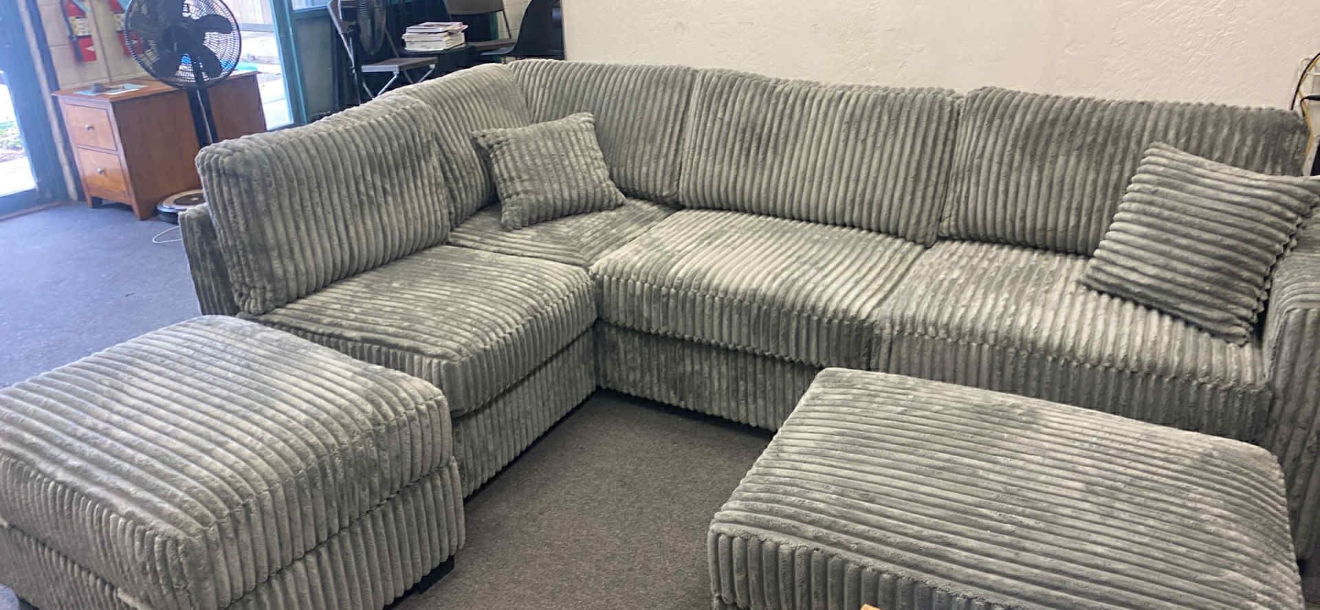 New Sleeper Sectional Couch With Storage And USB / Free Delivery