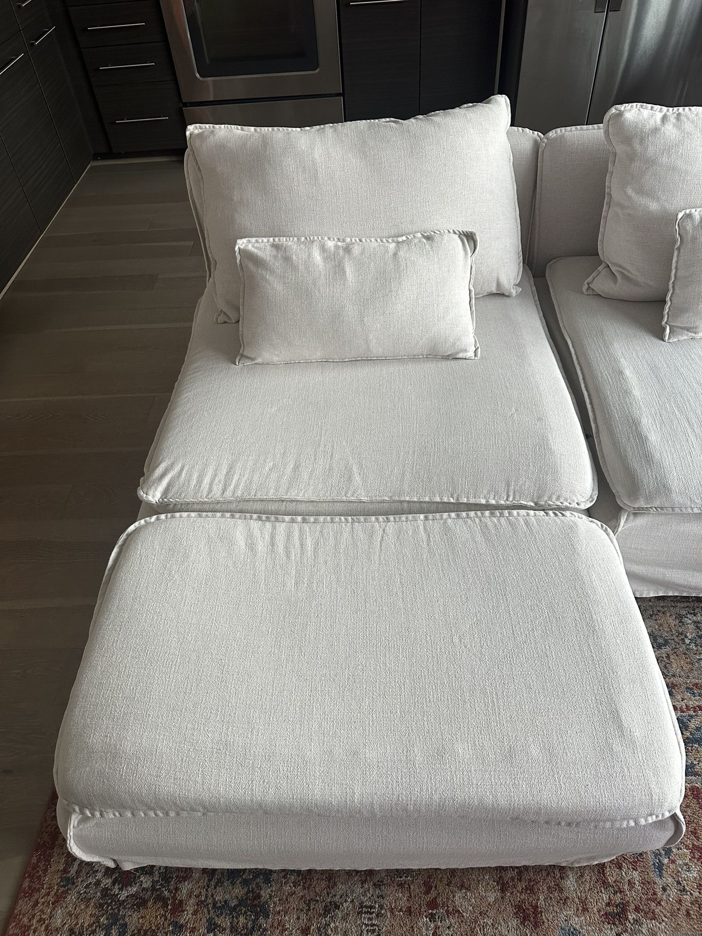 Ikea Sectional, 4-seat with chaise, with open end Gransel/natural