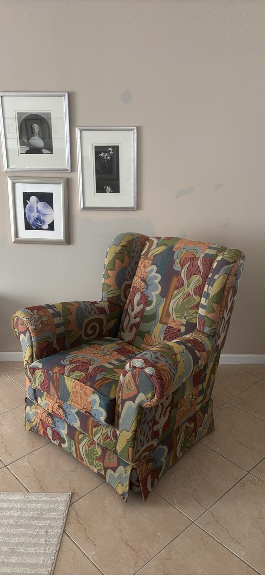 Abstract Antique Swiveling/Rocking Chair