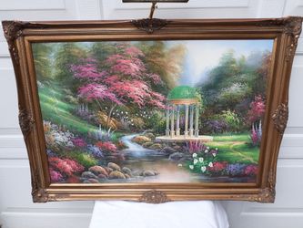 Oil painting ina canvas