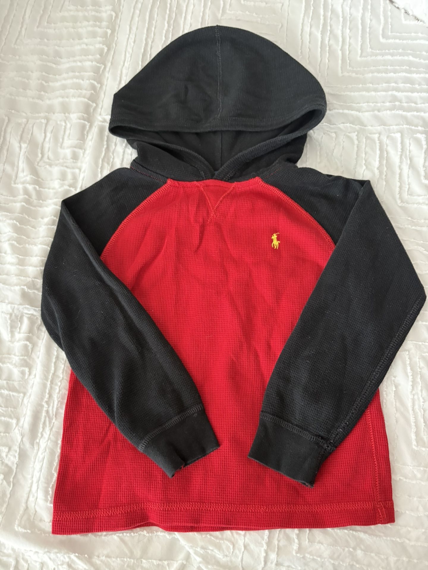 Boys Ralph Lauren Hooded thermal shirt size 5
