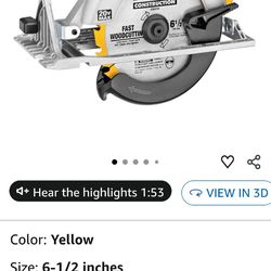 Brand new DeWalt DCS 391B 6 and 1/2-in circular saw with extra charger and 5 amp battery. All new