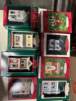 Hallmark Keepsake Nostalgic Houses and Shops Ornaments Lot of 8