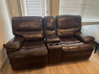 Premium NFM Luxury Leather Power Recliner Sofa with USB