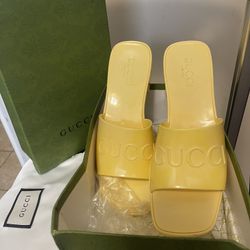 Yellow Heel Slides