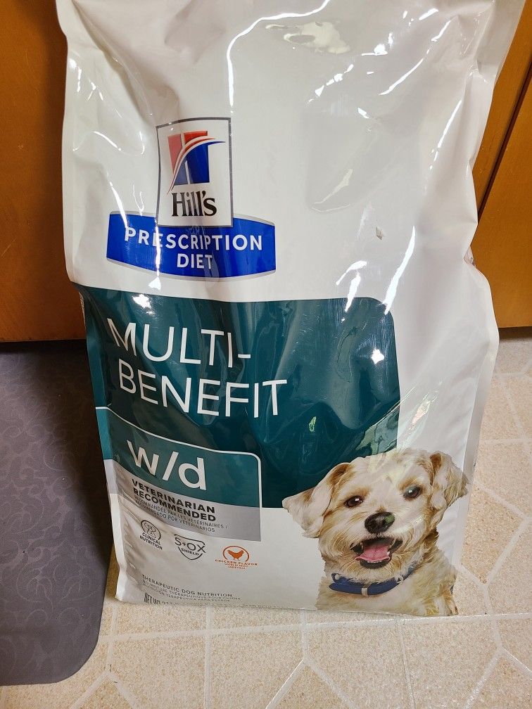 DOG FOOD NEW UNOPENED BAG Hill's Prescription Diet Multi-Benefit W/D 27.5 Pounds