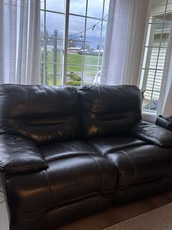 Leather Set Of Couch And Loveseat 
