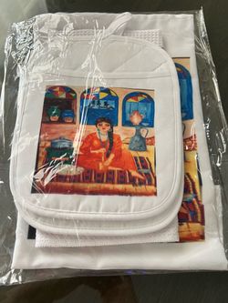 Printed Kitchen Pot Holder and Towel Set