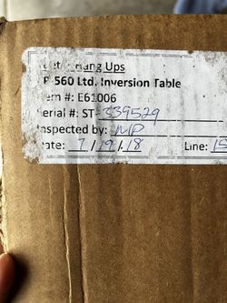 EP-560 Inversion Table
