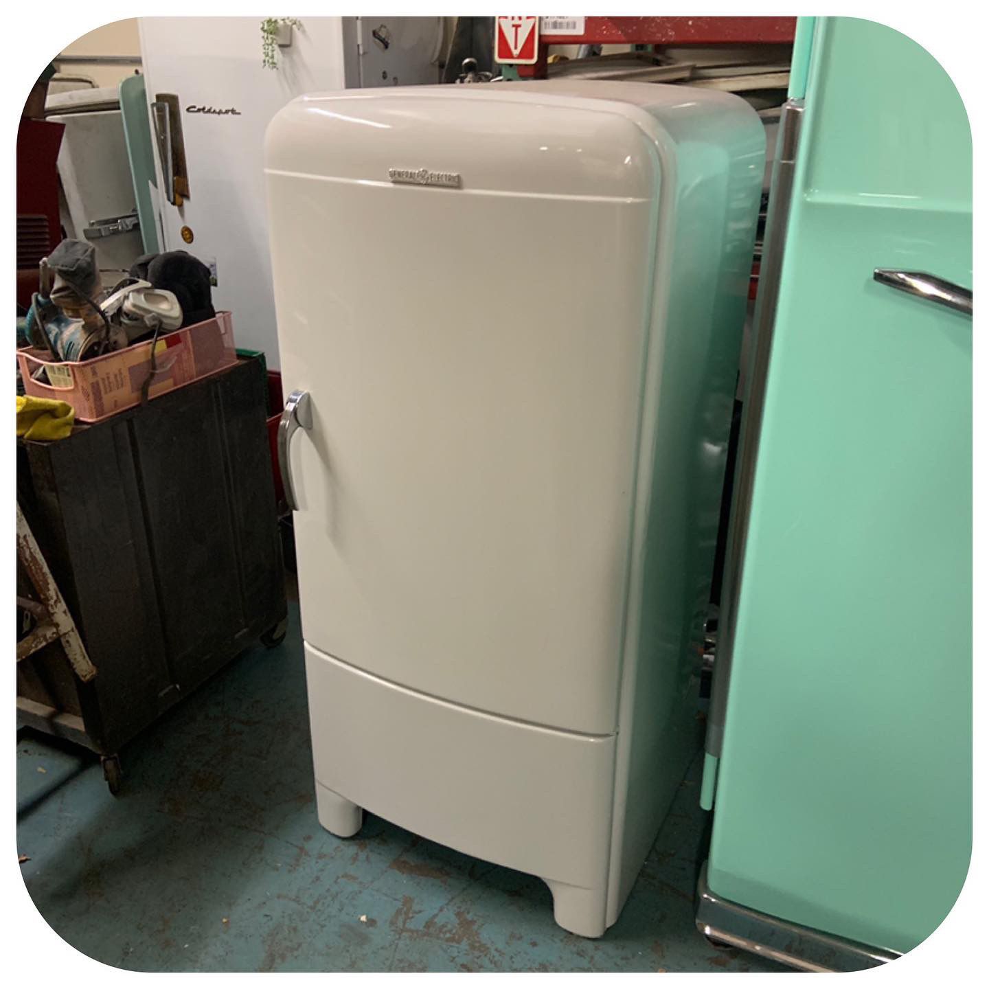 Vintage refrigerator vintage trailer refrigerator apartment mini