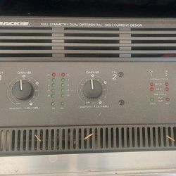Mackie M2600 Power Amp + ART 343 EQ + Road Case Setup