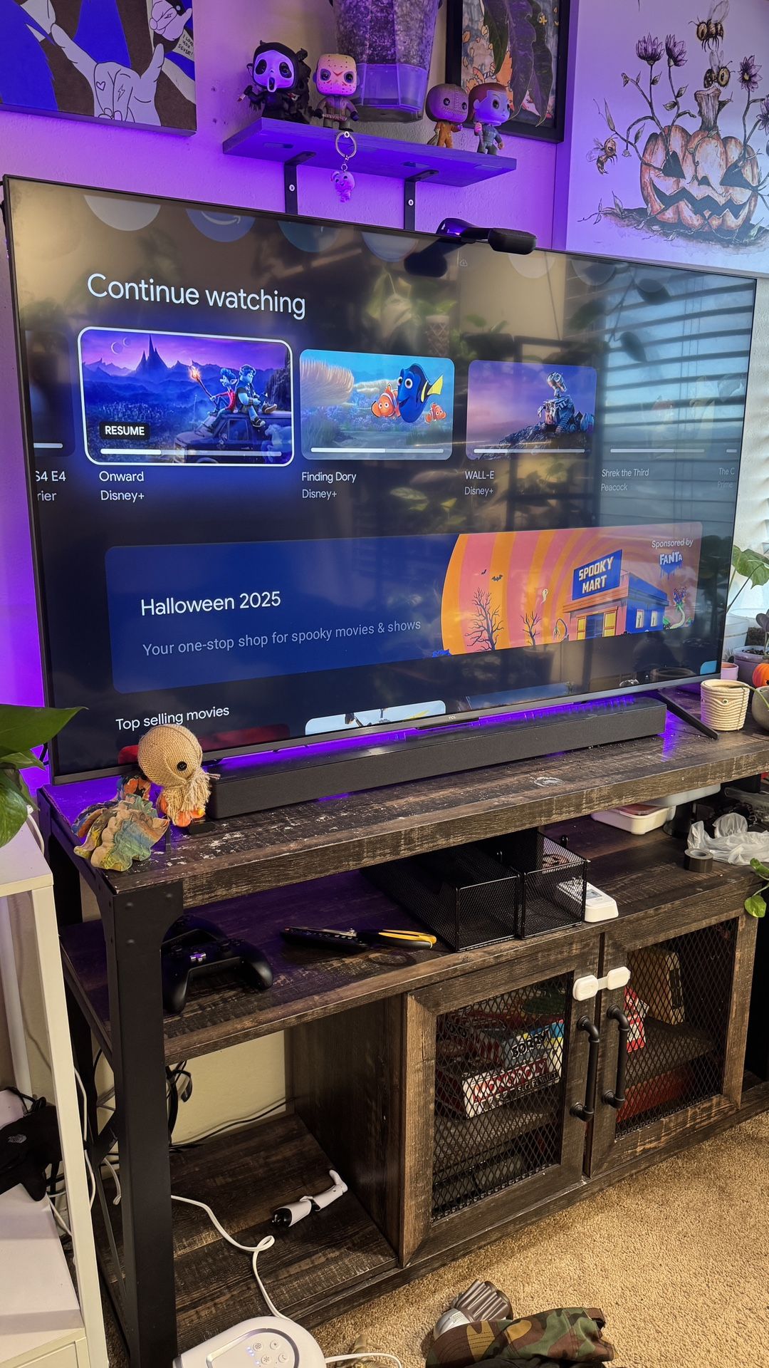 TCL 55” Google Tv W/ Govee T2 Back Lights.