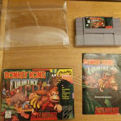 Donkey Kong Country 1 with Box And Manual (Super Nintendo SNES)