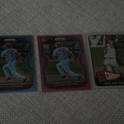 3 Rookie Cards Of Dylan Carlson