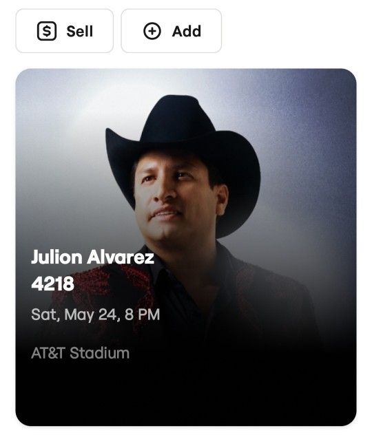 Julion Alvarez Floor Tickets-AT&T Arlington