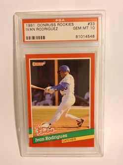 1991 Donruss Rookies Ivan Rodriguez PSA 10 graded