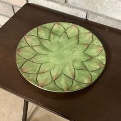 Vintage Italian Mojalica Hand-painted 10" Artichoke Plate, Signed