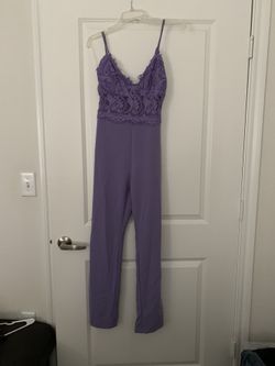 purple lace jumpsuit