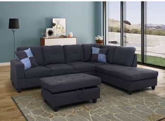 Sectional and ottoman
