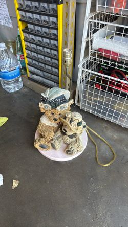 VINTAGE Teddy Bear Lamp W/O Shade, Works