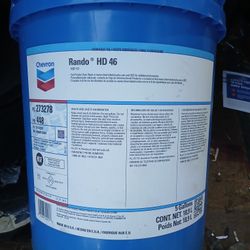 CHEVRON Rando HD 46 Hydraulic Oil, 5 Gallon Pails