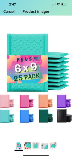 Bubble Mailers Purple 6 X 9”