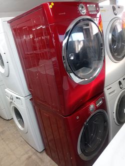 Electrolux red stackable front load washer and dryer set - Free delivery