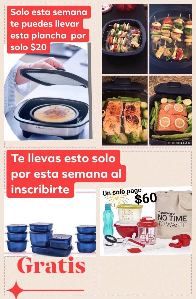 Hoy es la gran oportunidad para entrar a tupperware Que están dando tupperware esta semana ? Te da un kit valorado en $125 por solo $60 Te da una pl