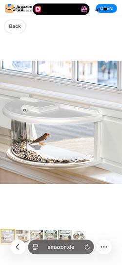 Simple Deluxe Window Bird Feeder for Viewing - Clear Window Tray for Indoor Use - Hummingbird Feeder for Outdoors, Enjoy Outdoor Wild Bird Watching