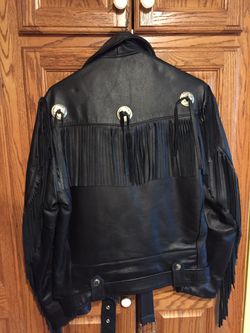 Ladies leather biker jacket