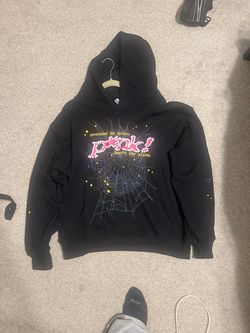 Spider PINK hoodie MEDIUM