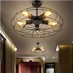 Fan Shaped Ceiling Light Frame (No Bulb Included), Kitchen, Dining Room, Living Room