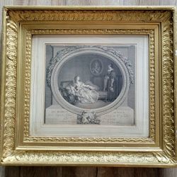 Marguerite Gerard Les Regrets Merites Antique Rococo Engraving 22x20