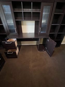 Desk with hutch / 2 Bookshelf/ executive desk set