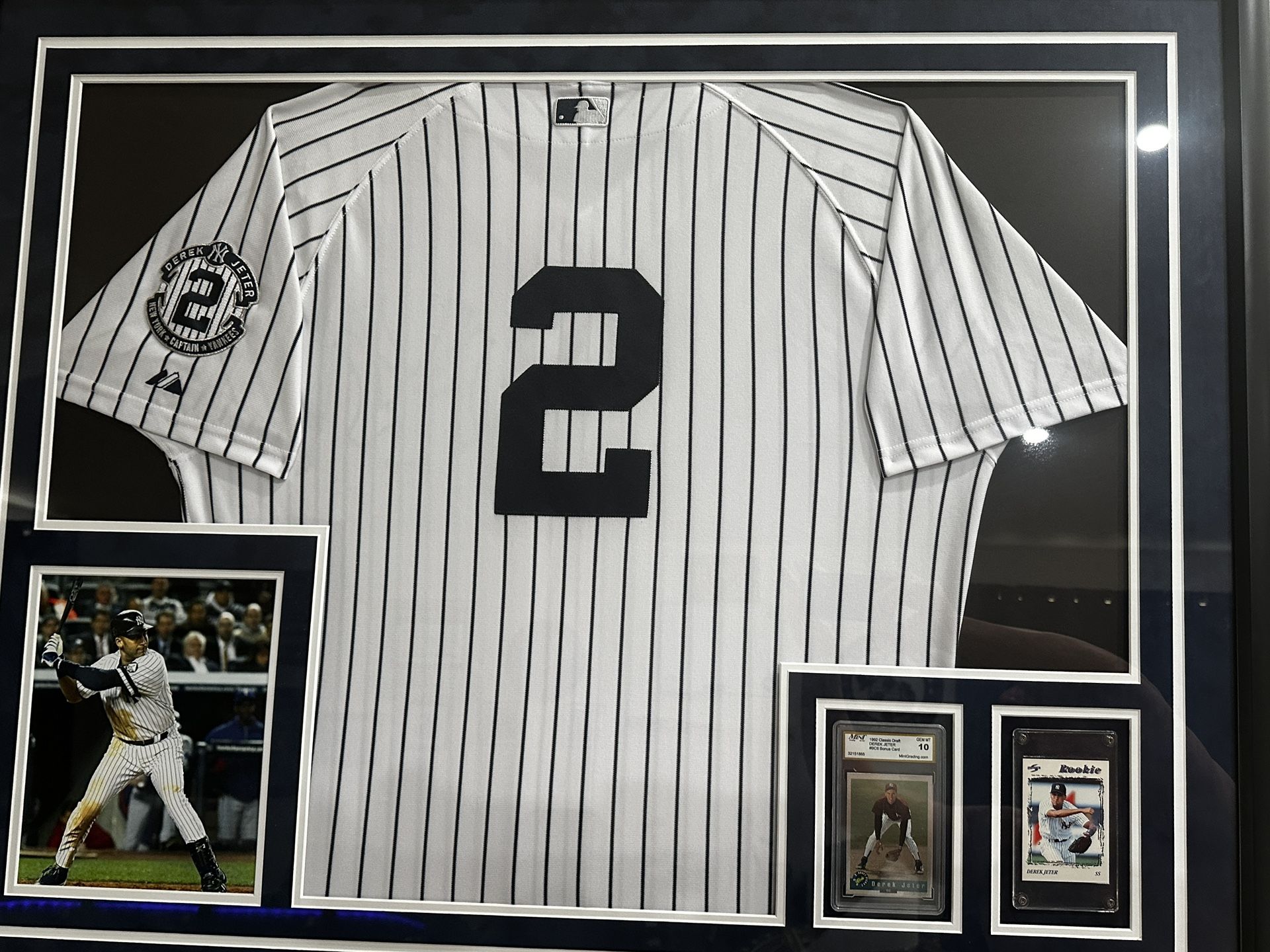Derek Jeter Final Year Jersey With Patch And Rookie Cards