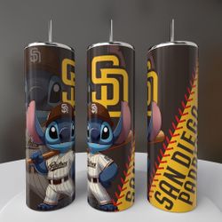San Diego Padres Baseball Stitch Tumbler