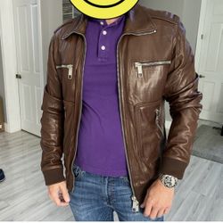 GF Ferre Men Designer Jacket Authentic Gianfranco Ferre Leather Jacket