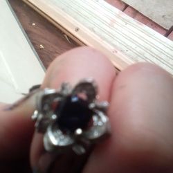 Blue Sapphire Diamond Ring